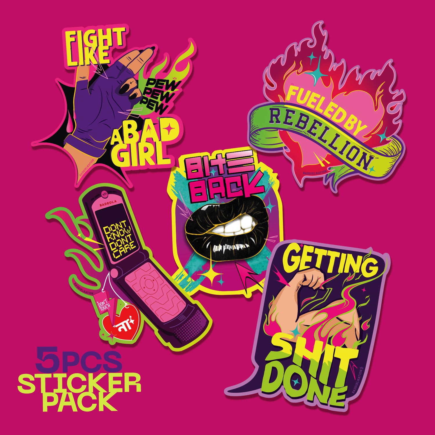 Bad Girl Code | Sticker Pack - 5pc